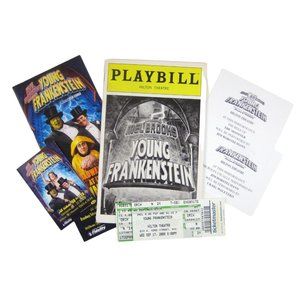 Mel Brooks Young Frankenstein Playbill 2008 Hilton Theatre Ticket Roger Bart